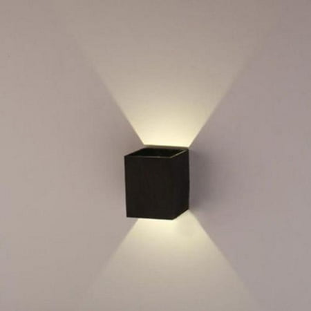 Living Room Lighting AGPtEK Indoor Energy Saving LED Soft Light Wall Lamp for Hallway Walkway Living Room Bedroom Hall Porch Black ()