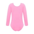 thumbnail image 2 of TSSOE Kids Ballet Dance Leotard Fleece Lined Bodysuit Girls Gymnastics Unitard Undergarment Warm Up Pink 120, 2 of 7