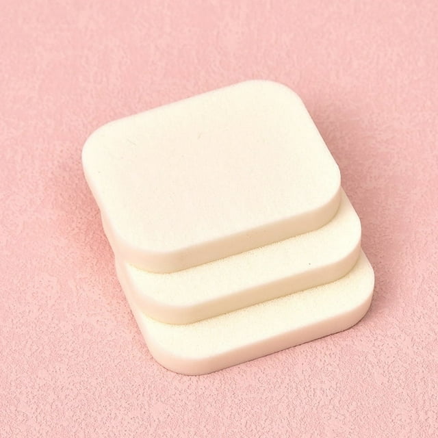 Nvzi 10 esponjas de maquillaje, borlas compactas para polvos de base de maquillaje Beauty Face, color blanco
