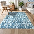 thumbnail image 2 of Lahome Decor 4'x6' Washable Rug for Bedroom, Vintage Area Rug for Living room, Indoor Soft Distressed Floral Throw Rugs Non-Slip Backing for Entryway Farmhouse Kitchen Kids Playroom,Light Blue, 2 of 8