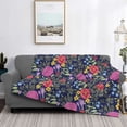thumbnail image 2 of Yiaed Floral Print Blanket Throw Blanket Soft Cozy Flannel Blanket for Home Bed Sofa Couch Chair-60"x50", 2 of 6