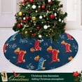 thumbnail image 3 of Ryvnso Christmas Tree Skirt Dachshund Cute Dogs Xmas Tree Skirts Ornament Home Decorations 35.4", 3 of 6