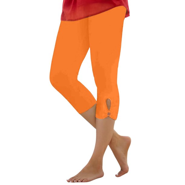 Leggings capri de compresión de cintura alta para mujer - Pantalones de yoga elásticos con bolsillos, mezcla de poliéster y spandex - Tallas M-XXXXL para hacer ejercicio/verano