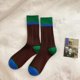 thumbnail image 1 of Nvzi Calcetines de mujer de media caña con bloques de color, 3 pares de calcetines casuales de algodón puro, cálidos y de talla única, gruesos, de cuello redondo, adecuados para el invierno., 1 of 5