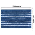 thumbnail image 6 of REGALWOVEN Striped Bathroom Rug, Non-Slip Soft Fluffy Bath Carpet, Water Absorbent Bathmat for Tub, Shower Dark Blue 20" x 32", 6 of 6
