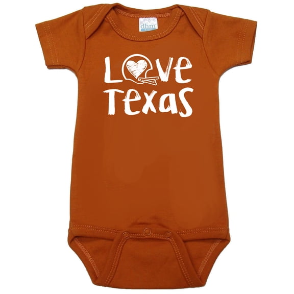 Future Tailgater Loves Chalk Art Baby Bodysuit for Texas Fans