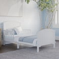 thumbnail image 3 of Child Craft Hampton Toddler Bed with Guard Rails, Arch Top, Low to Ground, Pine Wood, Matte White, 3 of 8