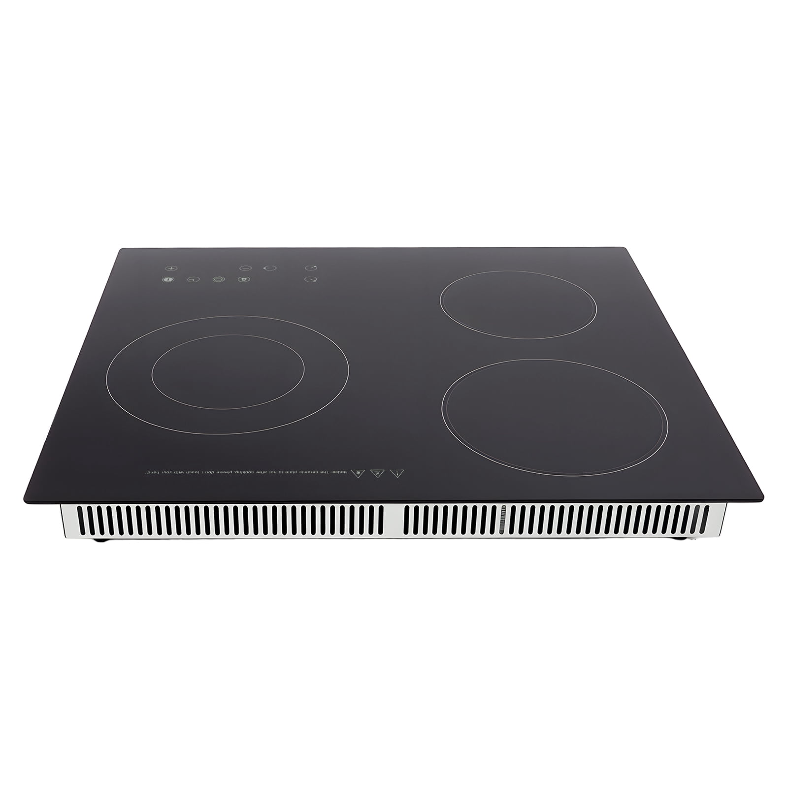 ChicHomey 2600W 3-Burner Ceramic Cooktop,Infrared Heating,LED Display,Top Touch Timing,Child Safety Lock,for Kitchen/Restaurant/Hotel​