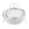 thumbnail image 2 of 2 Pcs Panier Rond pour Frire Nourriture Panier Frit avec Poignée Pliable, 2 of 7