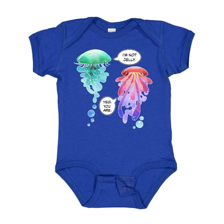 

Inktastic Funny I m Not Jelly Jellyfish in Blue and Pink Gift Baby Boy or Baby Girl Bodysuit