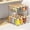 Silver, variant on Pull Out Spice Rack Organizer for Inside Cabinet, 2 Tier Metal Spice Organization for Cabinet, Vertical Slide Out Seasoning Organizer, 9.65"W x 10.7"D x 10.24" H (Not for Cabinet with Lip)