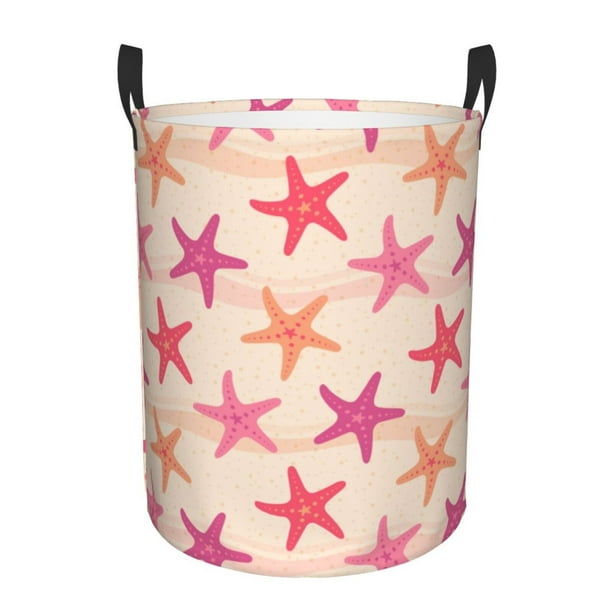 Fotbe Starfish Cesto de Ropa con Asas, Cesto Impermeable de Gran Capacidad, Bolsa de Lavado para Dormitorio, Cesto de Ropa con Ruedas y Asas-Medium