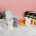 thumbnail image 3 of Bunny Plush Toy Set,3Pcs Fluffy Rabbits in a Plush Carrot Bag, Great Gift for Baby and Toddler Girls or Boys, 3 of 6