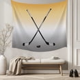 thumbnail image 5 of Yellow Gray Ombre Tapestry for Bedroom Wall Hanging Tapestry, Black Hockey Sticks Minimalist Style Ceiling Backdrop Tapestries Poster Blanket Wall Decor for Teens Room Living Room Dorm 59" x 79", 5 of 8