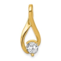 Finest Gold 14K Yellow Gold Fancy 5.8 mm Diamond Slide Mtg