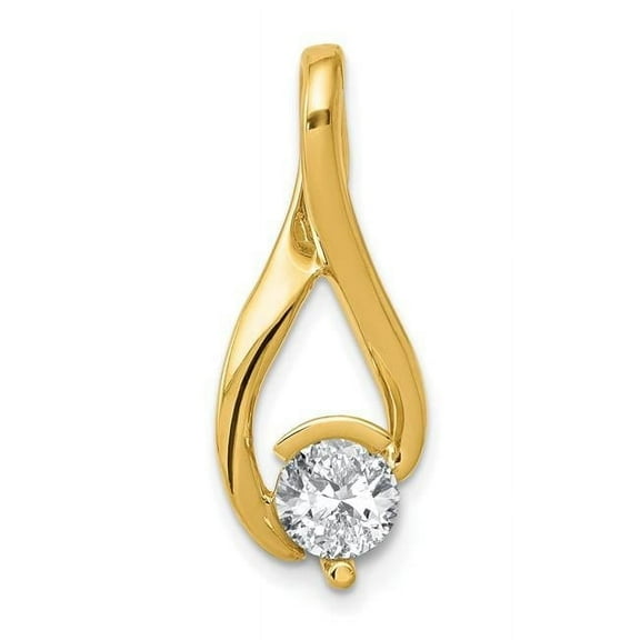 Finest Gold 14K Yellow Gold Fancy 5.8 mm Diamond Slide Mtg