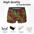 thumbnail image 2 of Men's Boxer Briefs, Red Calla Lily Flowers Soft Comfy Mens Underwear Boxer Briefs Breathable With Widen Waist, 2 of 7