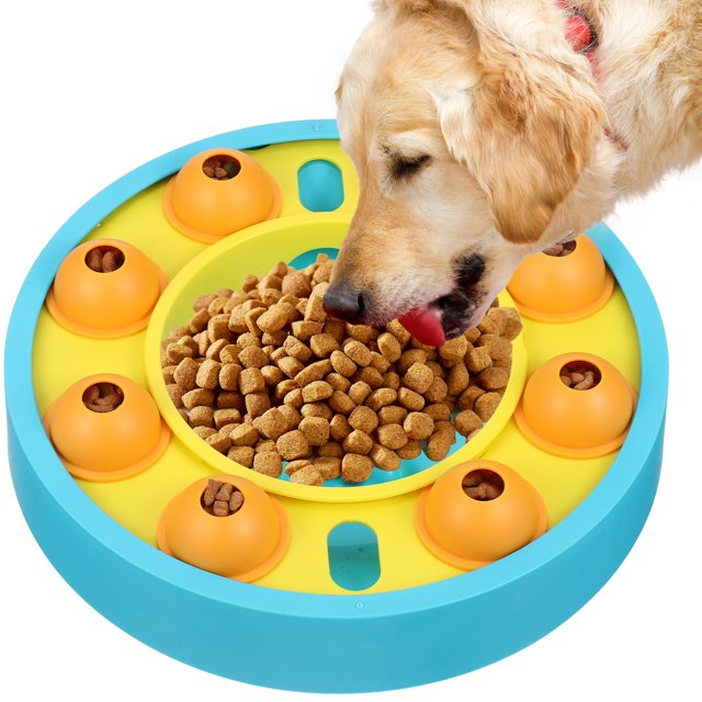 KAKOWELY Juguete de golosinas para perros, comedero lento, juguete de entrenamiento para perros, comedero tipo rompecabezas, dispensador de comida para mascotas, suministros para mascotas