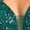 Green, variant on Women's Elizabeth K Embroidered Sequin Fitted Bodycon Gown Gl3055 Champagne Goldish Beige Size L