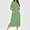 Green, variant on Women Zip Up Nightgown Short Sleeve Sleepwear Long Lounge Dress with Pockets Soft Cotton Loungewear Pajamas