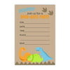 Red Fox Tail 20 Dinosaur Party Flat Invitations with Envelopes