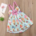 thumbnail image 6 of Douhoow Toddler Girls Summer Dress Kids Sleeveless Ice Cream Print Strap Dress Sundress, 6 of 9