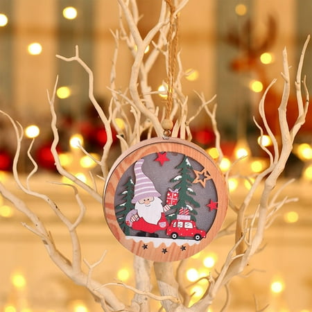 

Decorative ornaments Christmas Decorations LED Light Emitting Christmas Tree Pendant Santa Claus Snowman Deer Night Light Ornaments Pendant Christmas Gifts for Family and Friends