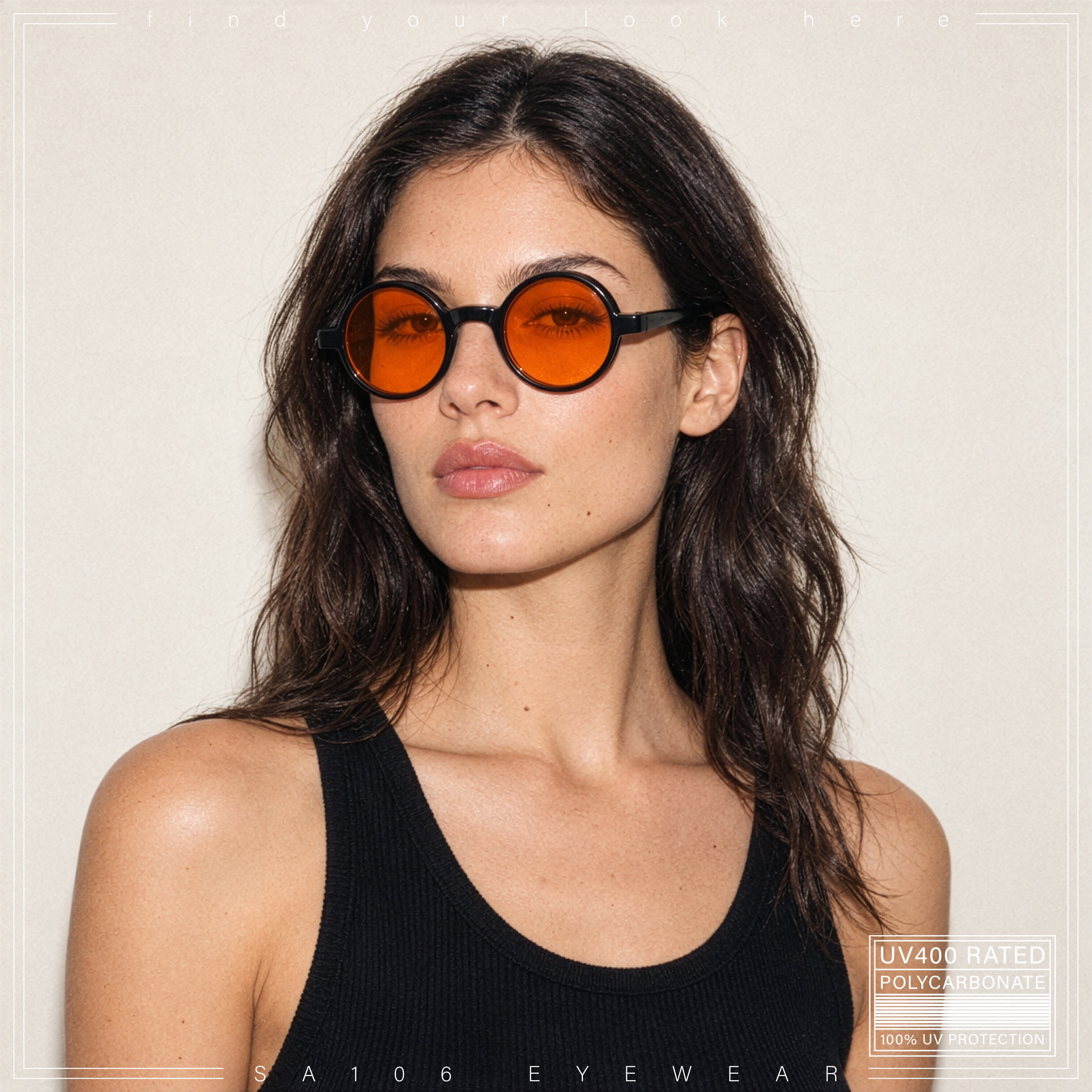 SA106 Wizard Hippie Color Lens Round Circle Lens Sunglasses