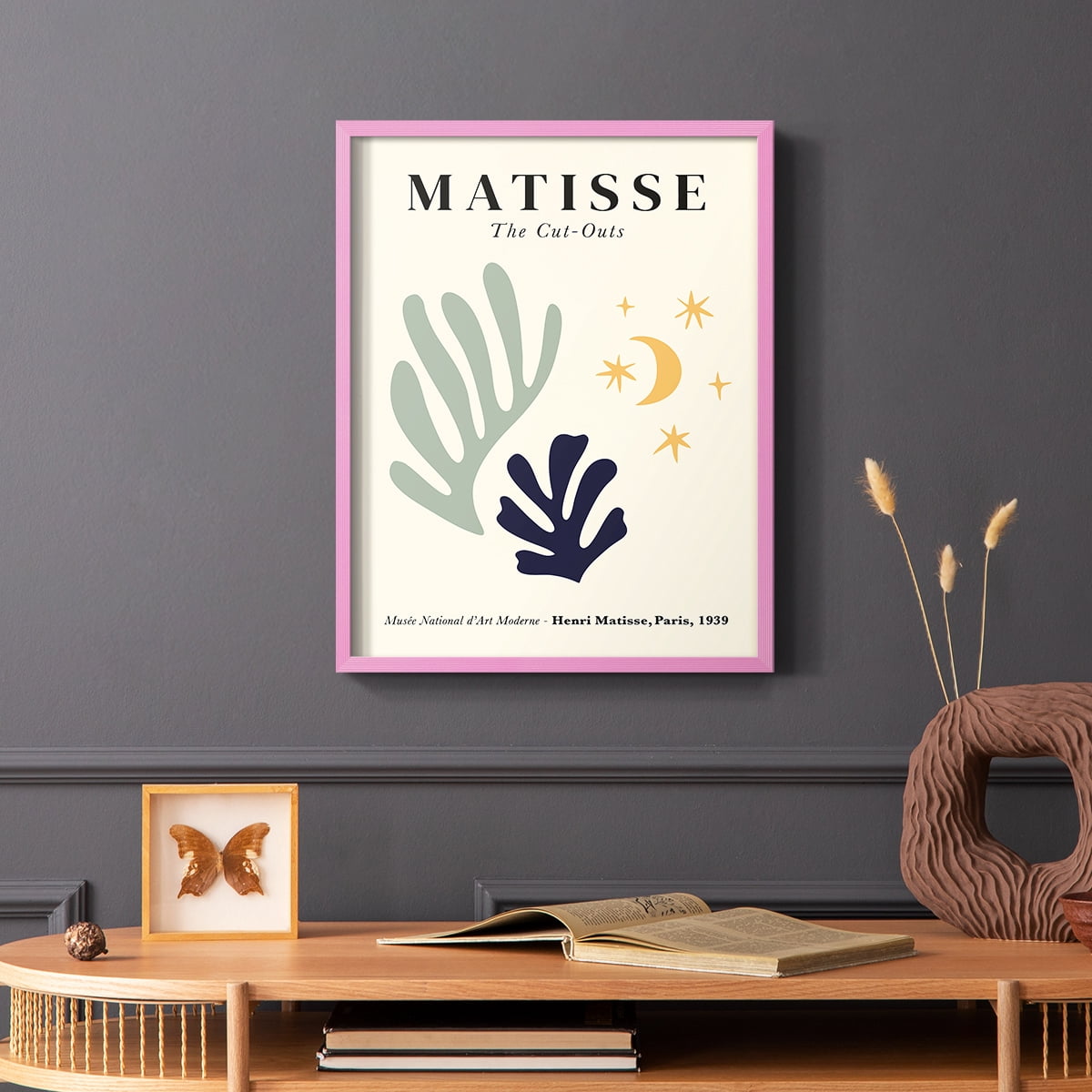 Matisse CCCLXIX in Pink Solid Wood 16 x 20 Framed Print