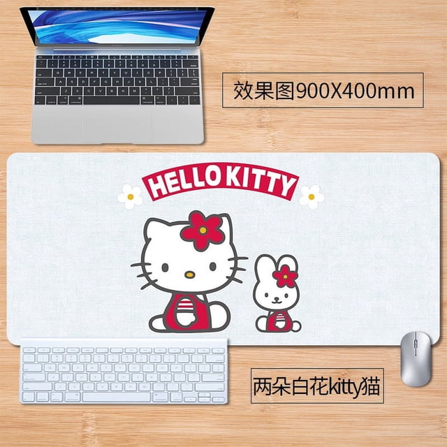 Alfombrilla de ratón para juegos Hello Kitty Cat Xxl de 300x800x3mm, alfombrilla bonita para ratón, Accesorios para ordenador, alfombrilla para jugador portátil
