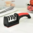 thumbnail image 4 of Professional 4-Stage 4-in-1 Kitchen Knife Sharpener, Tungsten Steel & Ceramic Blade Restorer, Fast Blade Polishing Tool with Non-Slip Base, Ergonomic Safe Sharpening Tool for All Household Kitchen Kn, 4 of 10