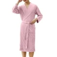 thumbnail image 3 of Kureaily Men's Robes Cloth Bathrobe Soft Kimono Bath Robe Kimono Spa Robe For Men Long Loungewear With Pockets Mens Pajama Set, 3 of 5