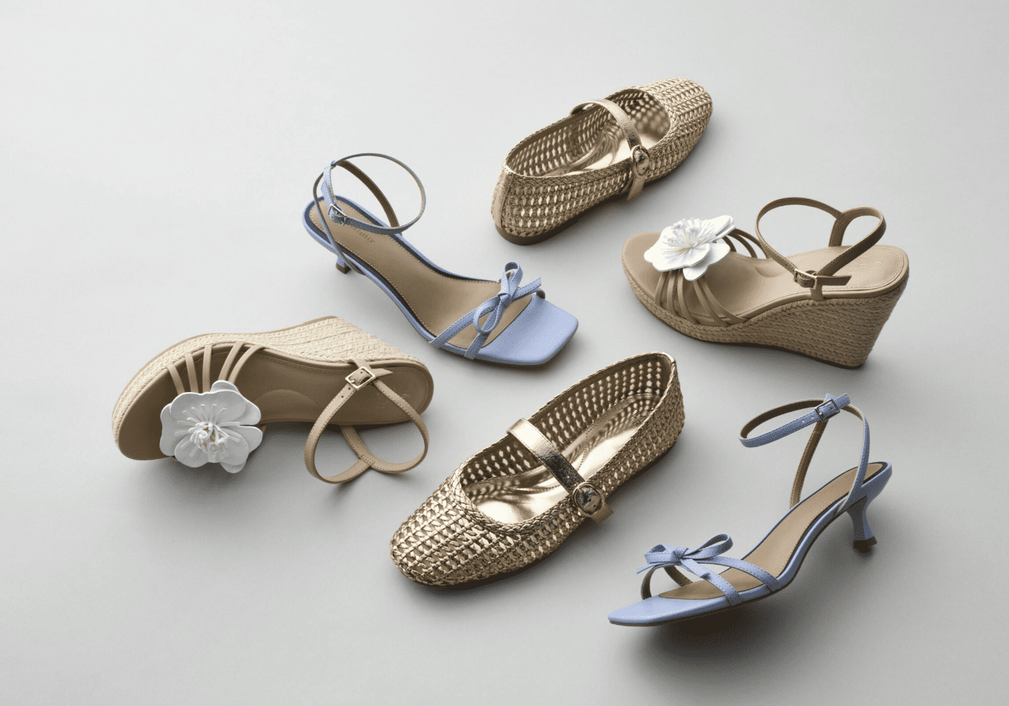Free Assembly Women's Kitten Heel Sandals with Bow