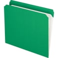 thumbnail image 2 of Double-Ply Reinforced Top Tab Colored File Folders, Straight Tab, Letter Size, Bright Green, 100/Box, 2 of 4