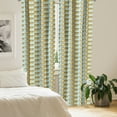 thumbnail image 2 of Ambesonne Retro Curtains, Retro Bus Pattern, Pair of 28"x63", Pale Blue Mustard, 2 of 5