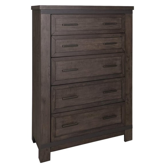 Thornwood Hills Dark Gray 5 Drawer Chest