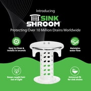 SinkShroom Chrome Edition Revolutionary Bathroom Sink Drain Protector Hair Catcher, Strainer, Snare