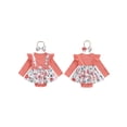 thumbnail image 2 of Caoirhny Newborn Girl Outfit, Long Sleeve Crew Neck Flower Print Romper Dress with Bowknot Headband Clothes, 2 of 9