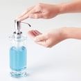 thumbnail image 4 of iDesign Eva Soap and Lotion Dispenser Pump, for Kitchen or Bathroom Countertop - Clear/Chrome, 4 of 7