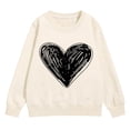thumbnail image 4 of KAUOD Teen Girls Oversized Pullover Sweatshirts Cute Heart Graphic Crew Neck Sweatshirts Kids Cotton Loose Long Sleeve Sweater, 4 of 7