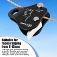 thumbnail image 5 of Safety Climbing Protective Ascender 220LB Climbing Protective Device Rope Grip Outdoor Climbing Rigging 8-13MM Rope,Black,1 x Climbing Rope Grab,Black, 5 of 9
