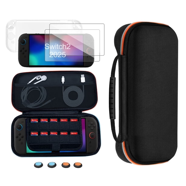 YUOY Kit Completo para Nintendo Switch 2 (2025) - Estuche, Funda Protectora, 2 Protectores Pantalla