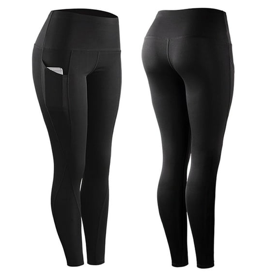 4-Way Stretch High Elasticity Women's Yoga Leggings Made With Spandex And Nylon Fabric Featuring Spliced Pockets, High Waist Design For Excellent Support Slim Fitting And Buttocks
