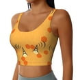 thumbnail image 2 of Goofa Honeycomb Printed Sports Bras for Women, High Impact Running Bra Workout Crop Tank Tops Longline Sports Bra Push up-X-Large, 2 of 9