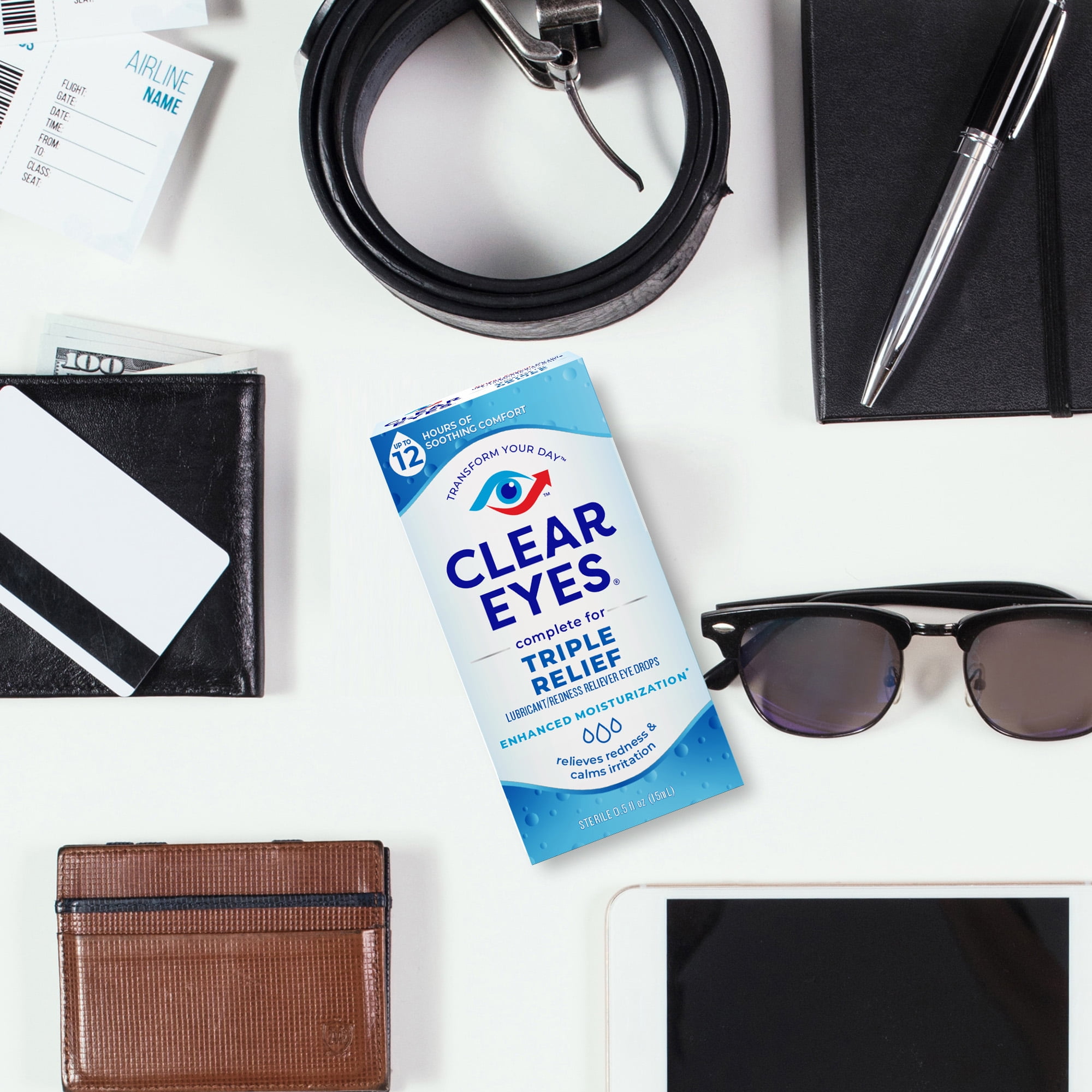 Clear Eyes Triple Relief Lubricant Eye Drops, 0.5 fl oz