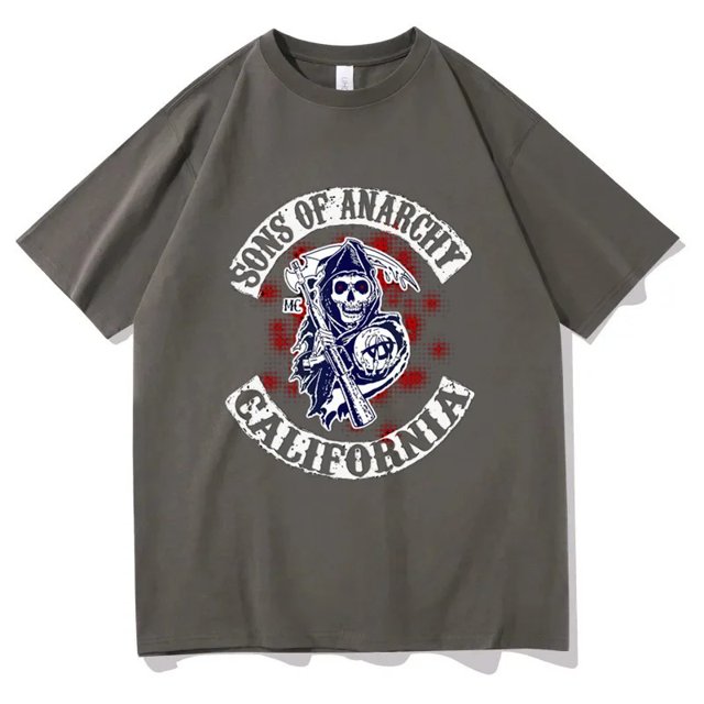 SAMCRO Sons of Anarchy Print T-shirt Summer Short Sleeves Sw