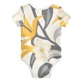 thumbnail image 2 of Sunflowers and Lilies Vintage Pure Cotton Bodysuit Short Sleeve Pajamas One-Piece Romper Unisex 12M, 2 of 6