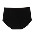 thumbnail image 3 of Bragas Mujer Calzoncillos transpirables de cintura media sin costuras Ropa interior suave, Negro, 3XL Jumpingount AP001340-02, 3 of 7