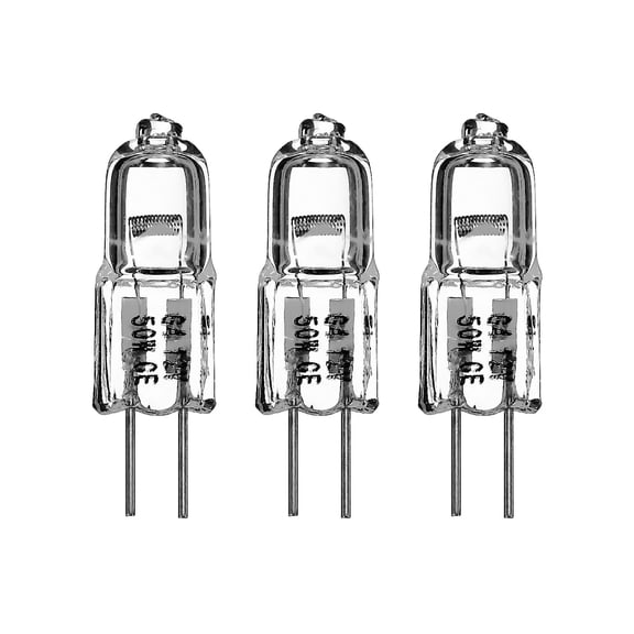 G4 Halogen Bulb 12V 50W Halogen Bulbs 900-1100LM 3Pcs-Clear Mini G4 Lamps 2Pin 1.2" Non-Dimmable 2700-3000K 100CRI for Landscape Lighting Chandeliers Desk Lamp Cabinet RV Lighting