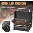 thumbnail image 2 of 3 Burner Gas Griddle with Hood, Outdoor Propane Griddle, 30000 BTU Propane Fuelled, Portable Flat Top Gas Grill Camping Griddle with Lid for Outside Cooking Camping Tailgating, 2 of 8